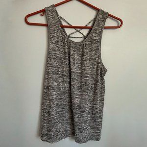 grey/black GAP tie-back tank top, size M